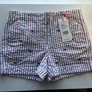 Girls size 7 Vineyard Vines seersucker shorts NWT